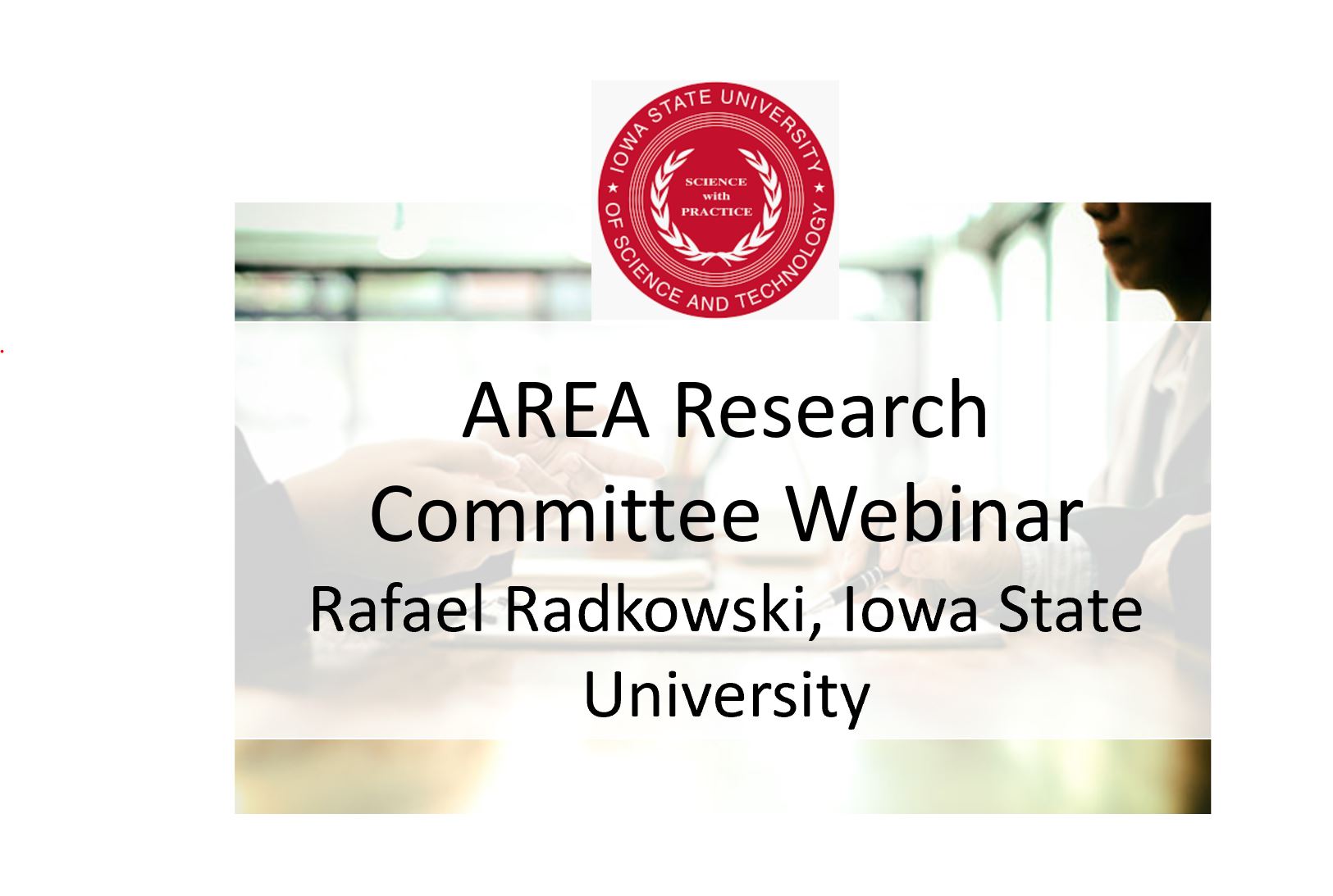 AREA Research Committee Webinar | Current AR Research Projects