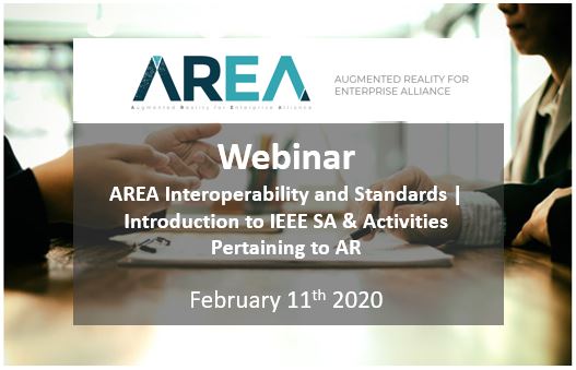 AREA Interoperability and Standards Webinar | Introduction to IEEE SA & Activities Pertaining to AR