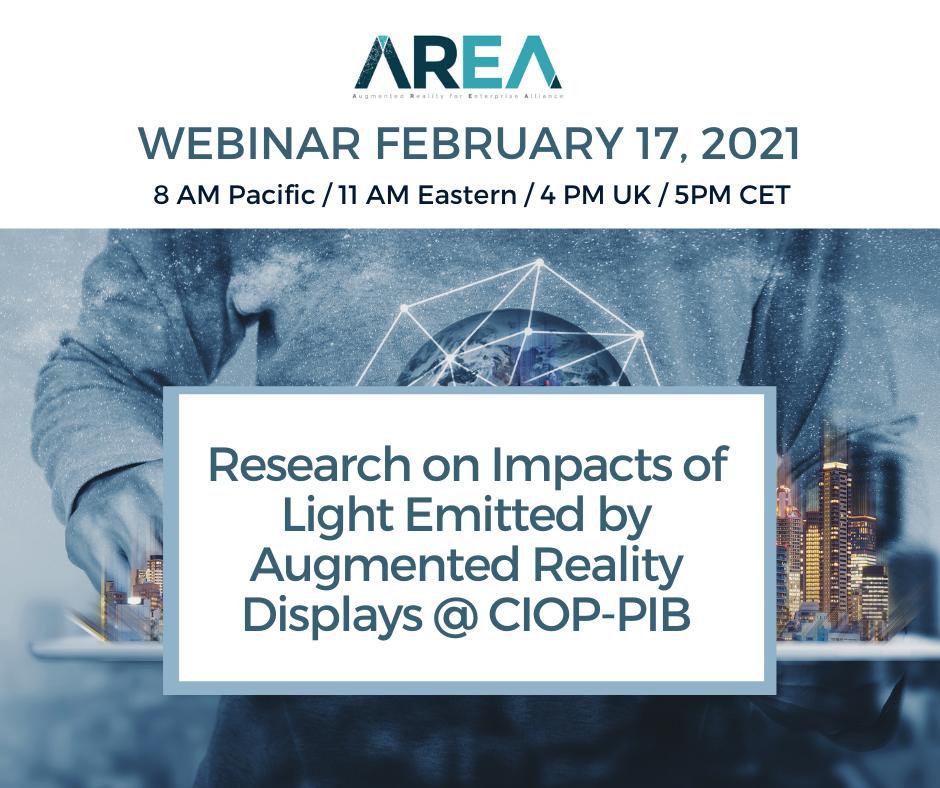 AREA Research Committee Webinar – Research on Impacts of Light Emitted by AR Displays @ CIOP-PIB